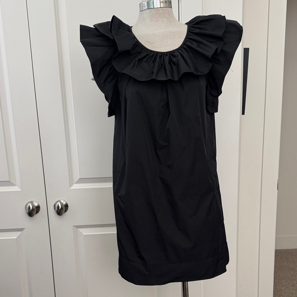 BCBGMaxAzria Black Ruffle Mini Dress